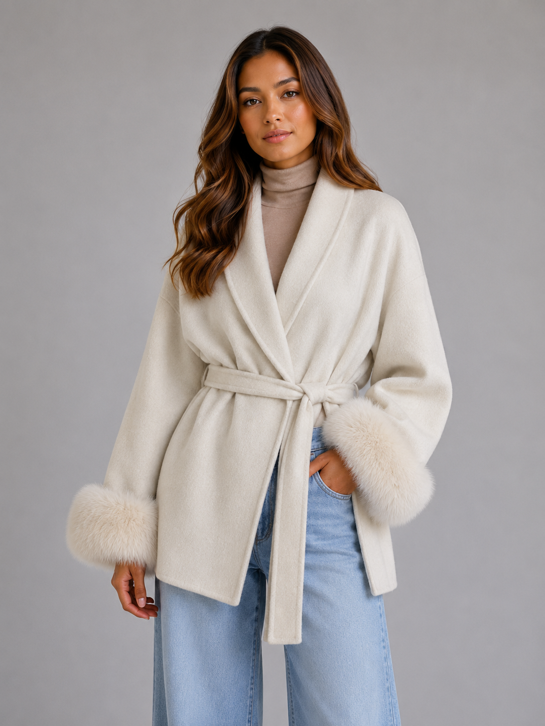 Joséphine | Manteau Laine Ceinturé