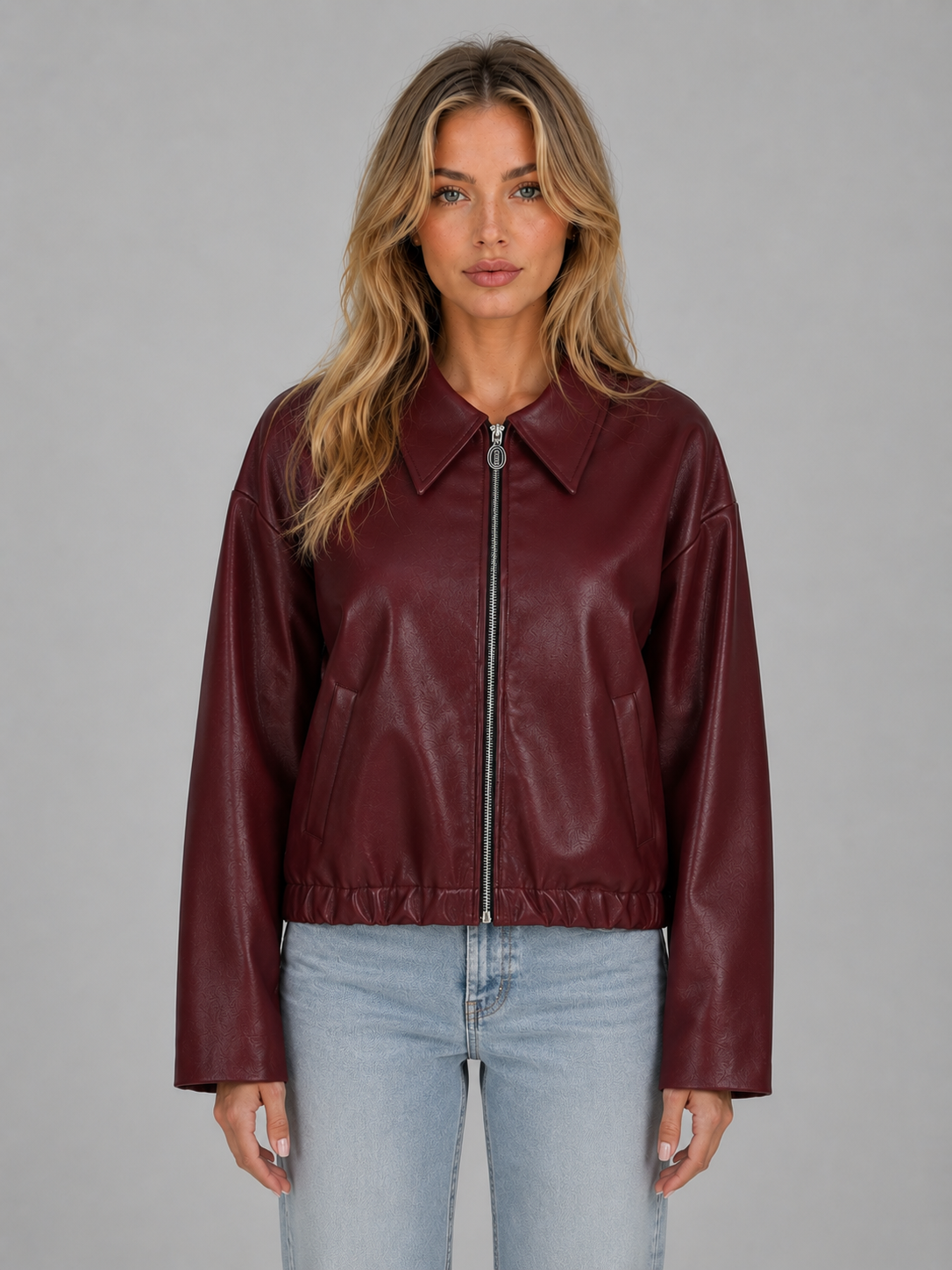 Lola | Veste Aspect Cuir Zippée Courte