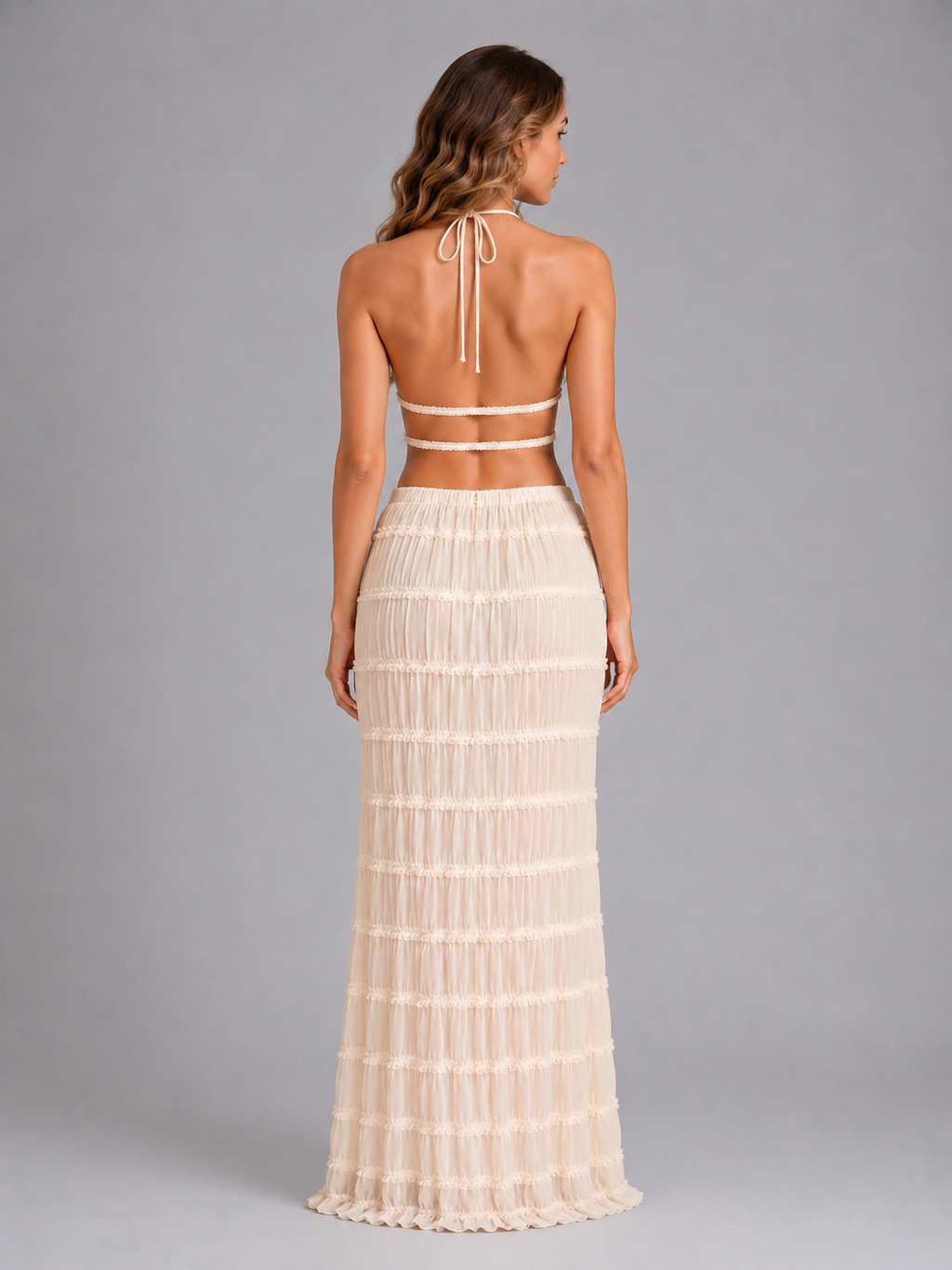 Hélène | Ensemble Maxi Deux Pièces Texturé Femme