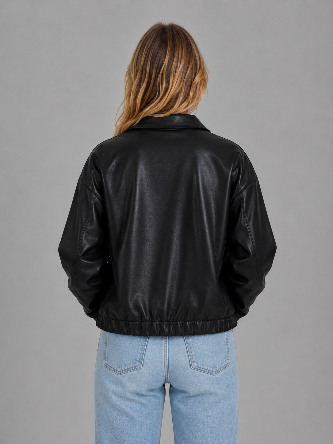 Lola | Veste Aspect Cuir Zippée Courte