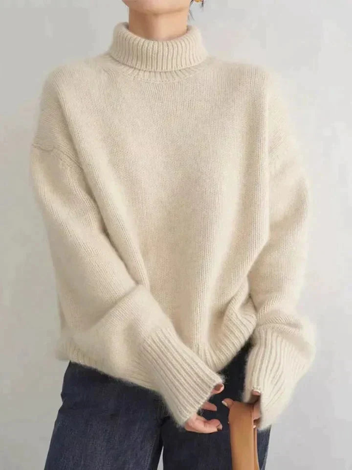 Romy | Pull Col Roulé Maille Ample