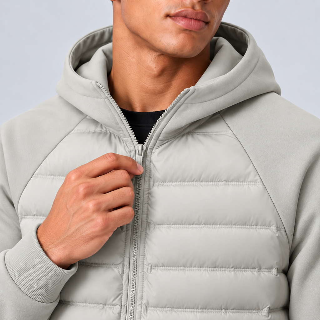 Gatien | Blouson Matelassé Zippé à Capuche