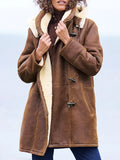 Gabriella | Manteau Long Capuche et Brandebourgs