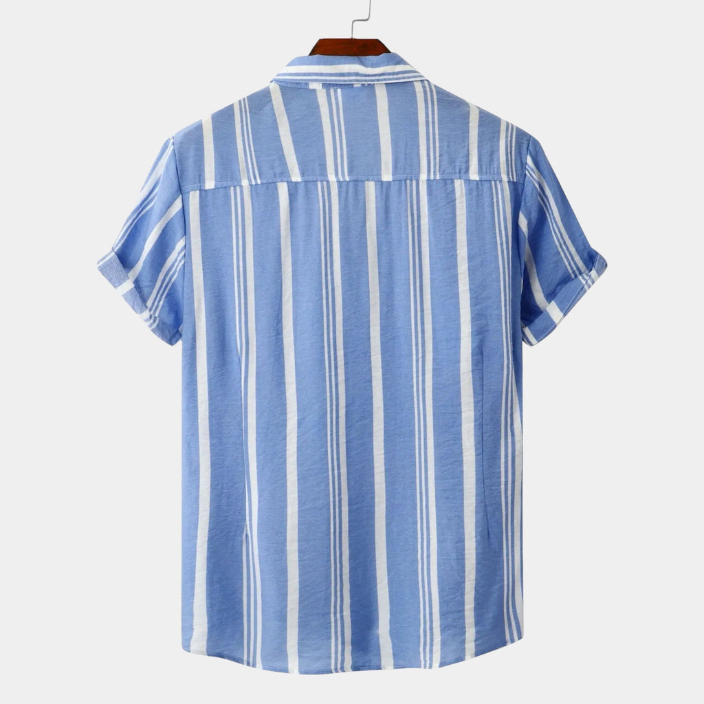 Ronan | Chemise Rayée Manches Courtes