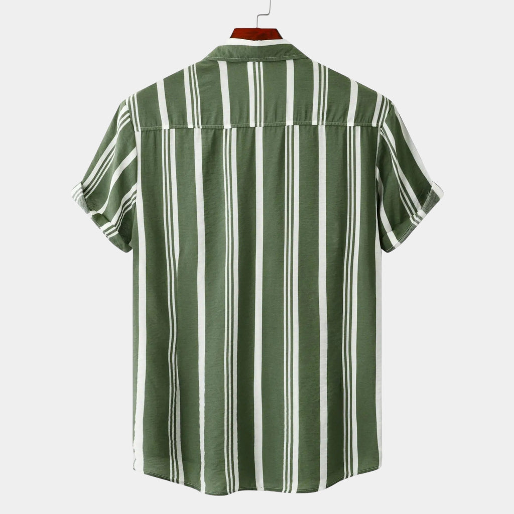 Ronan | Chemise Rayée Manches Courtes