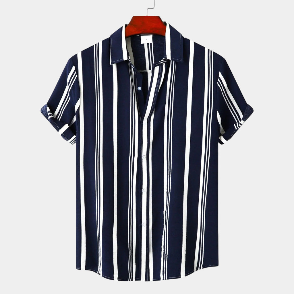Ronan | Chemise Rayée Manches Courtes