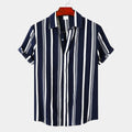 Ronan | Chemise Rayée Manches Courtes