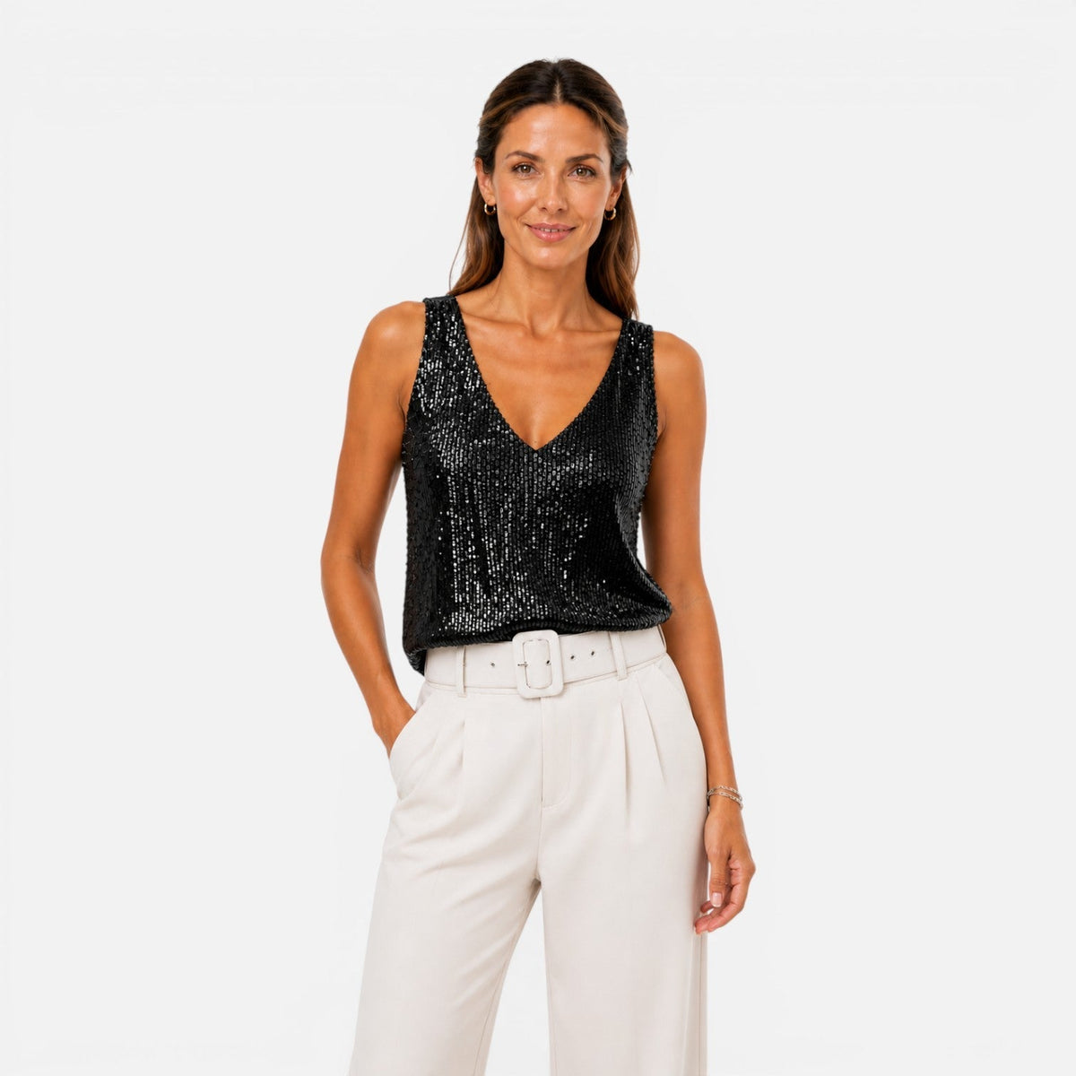 Aurélia | Top Sequins Col V