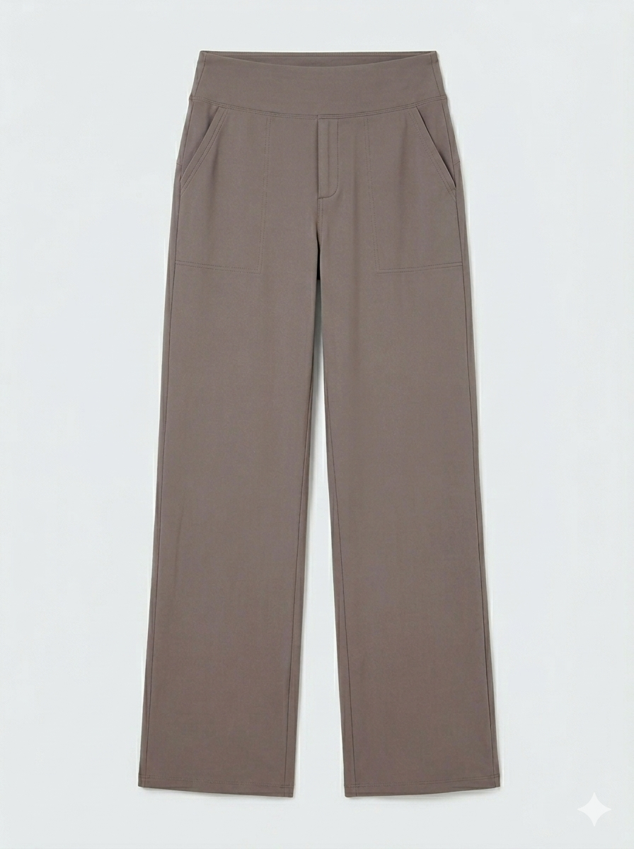 Noémi | Pantalon Droit Taille Haute Femme