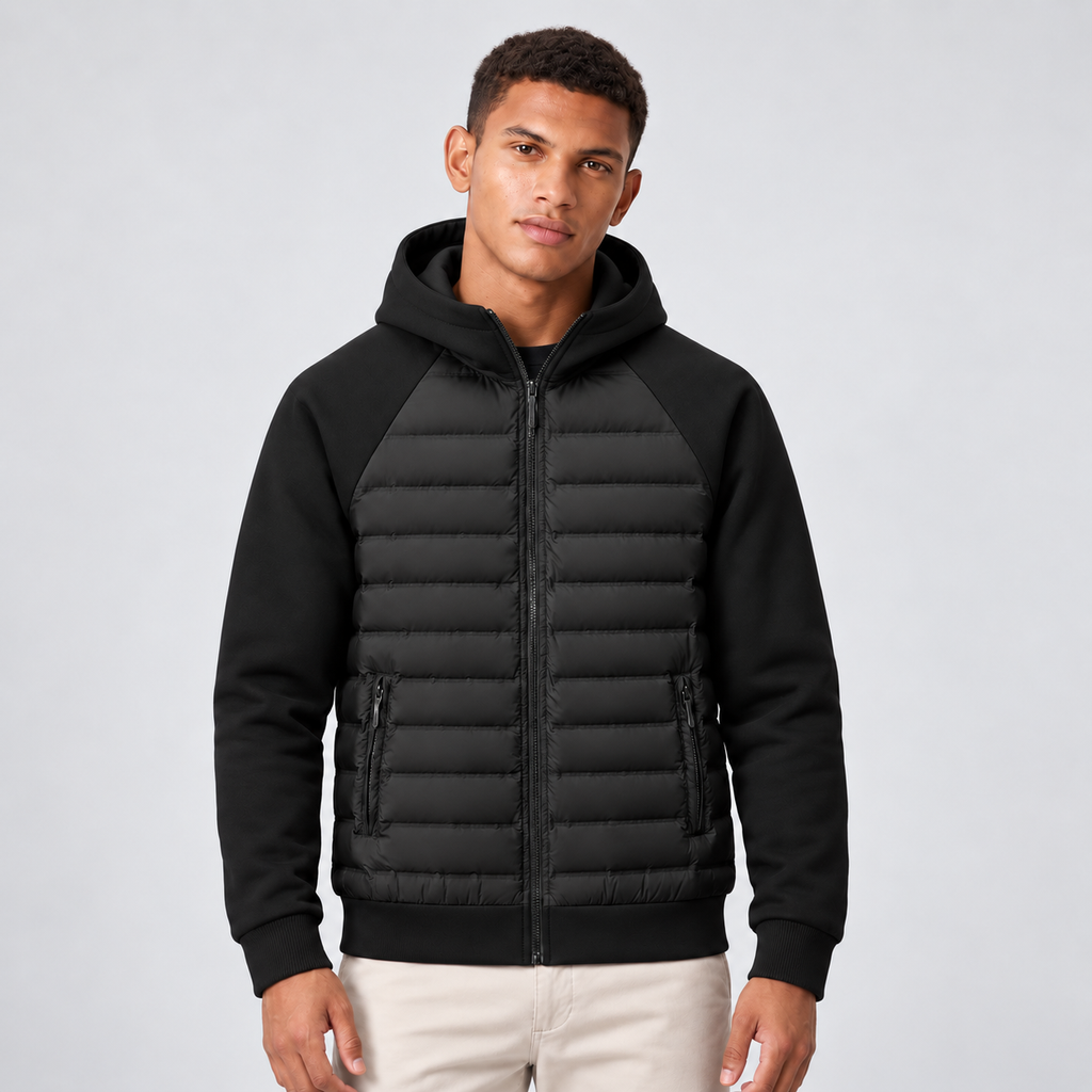 Gatien | Blouson Matelassé Zippé à Capuche
