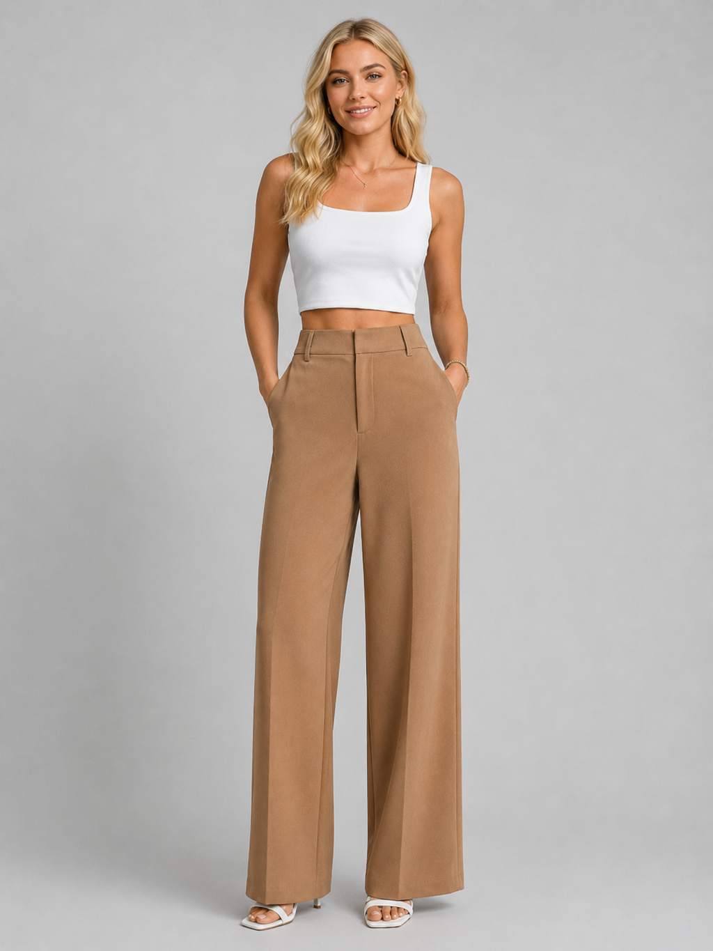 Rebecca | Pantalon Large Taille Haute