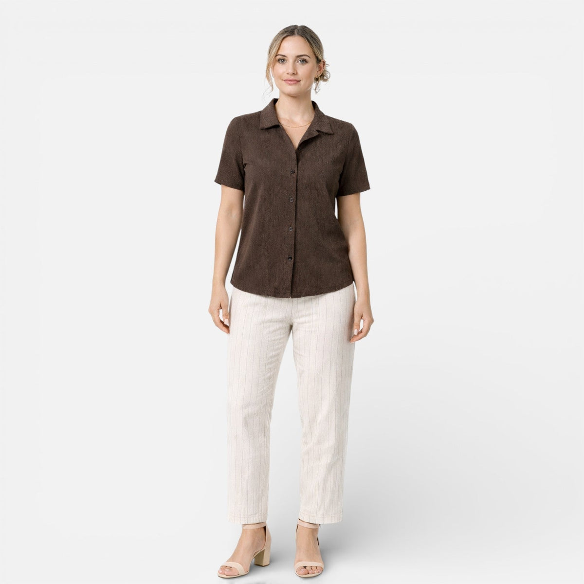 Gaëlle | Chemise Classique Manches Courtes Femme