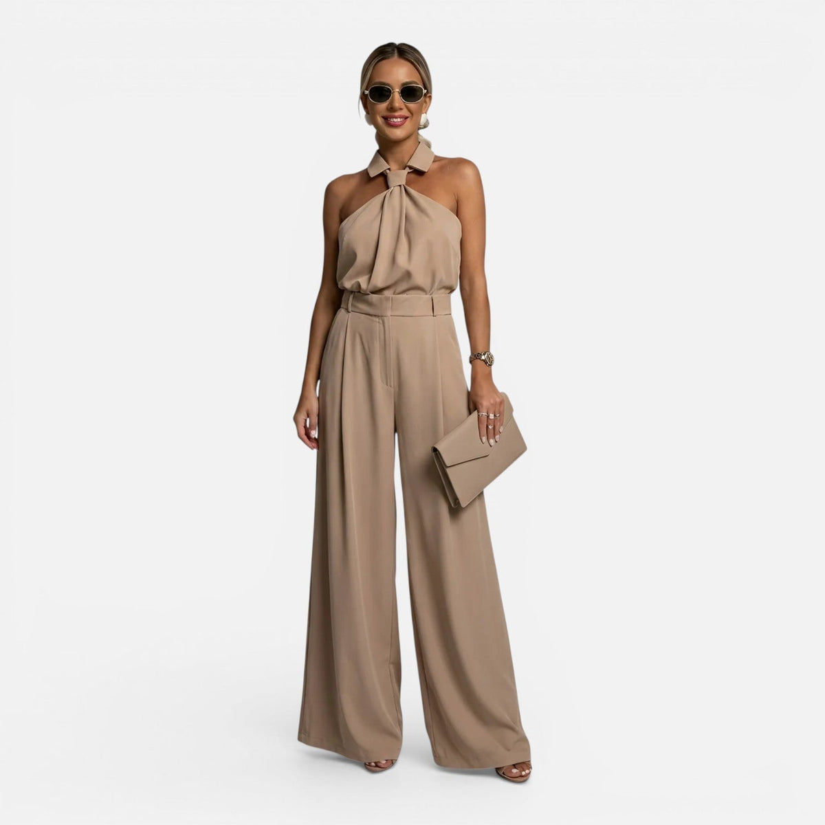 Sidonie | Combinaison Pantalon Large Dos Nu Femme