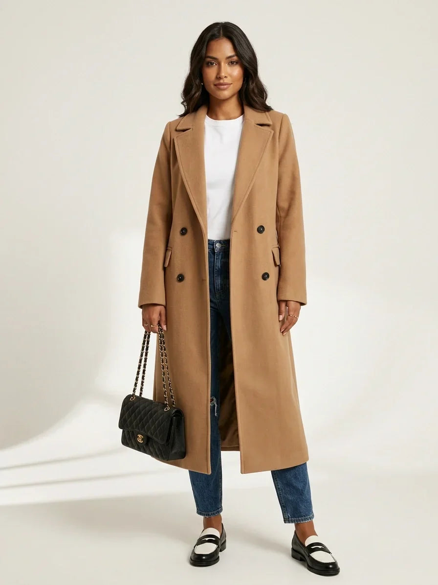 Yaëlle | Trench Long Croisé Ceinturé
