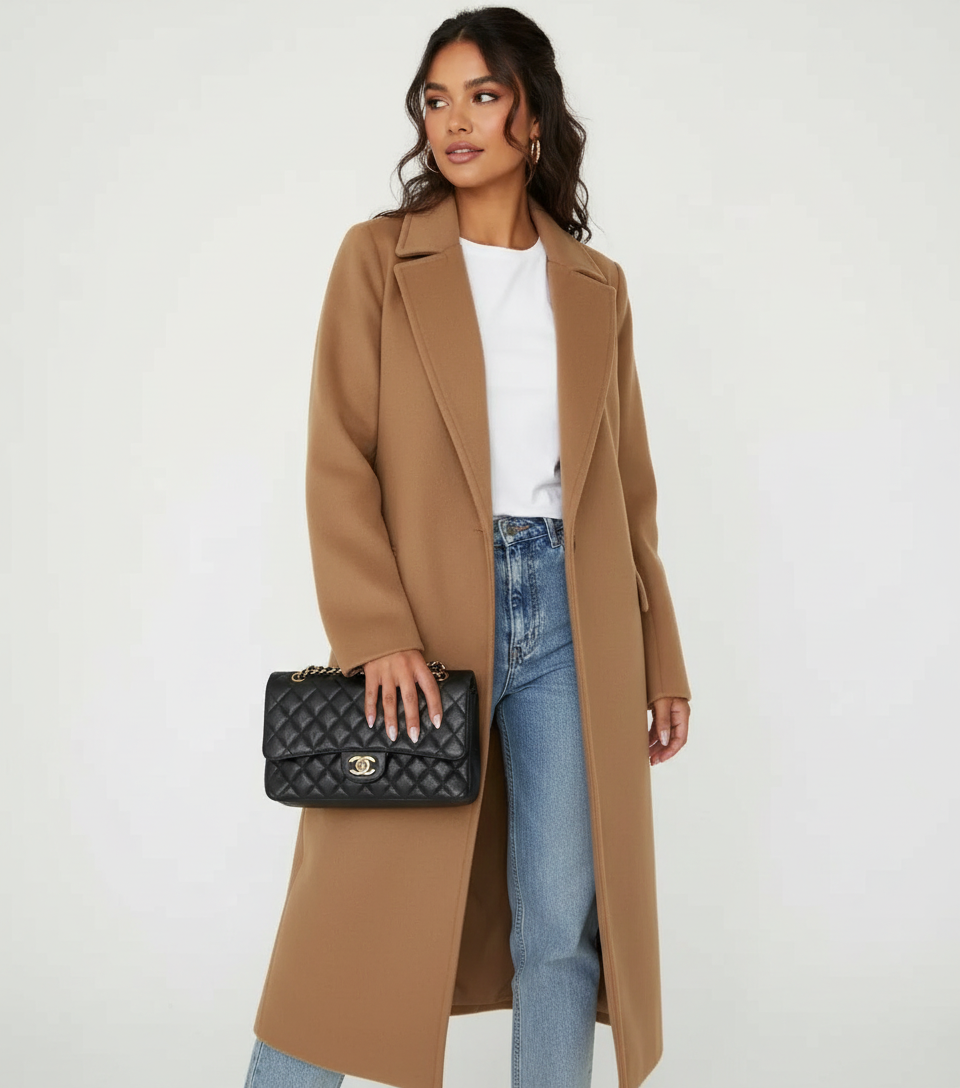 Yaëlle | Trench Long Croisé Ceinturé