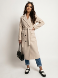 Yaëlle | Trench Long Croisé Ceinturé