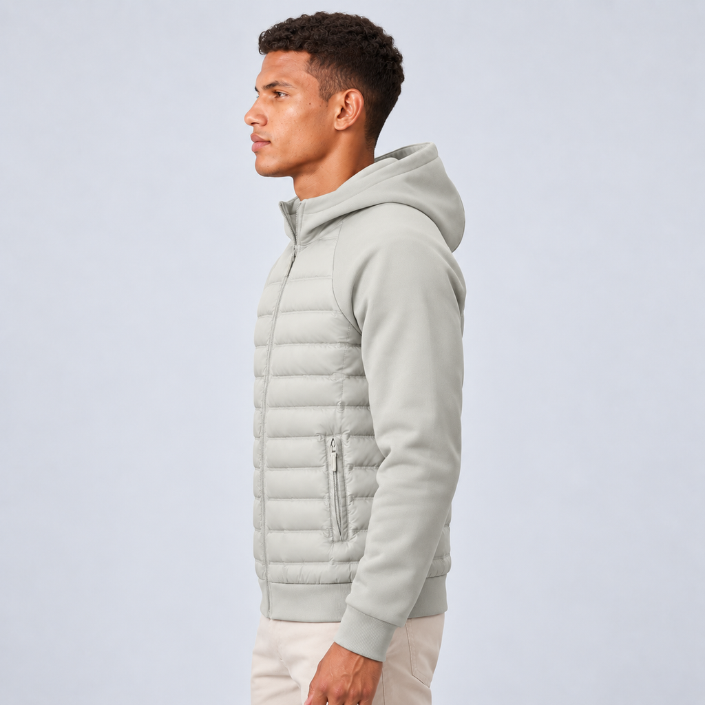 Gatien | Blouson Matelassé Zippé à Capuche