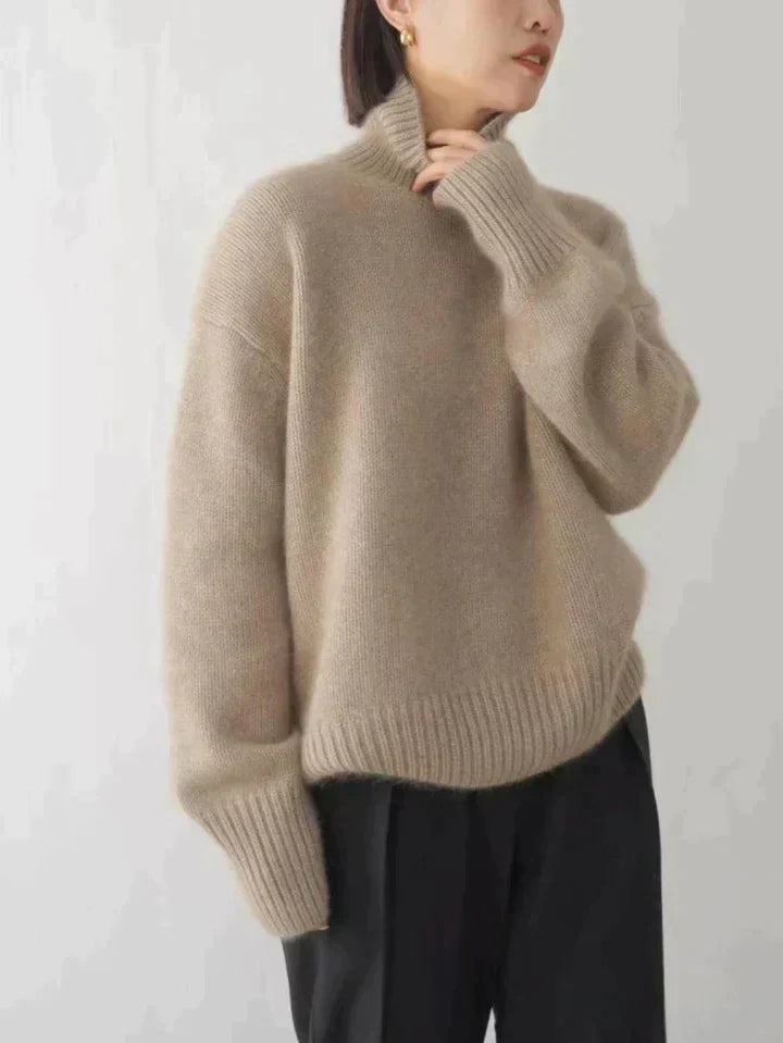 Romy | Pull Col Roulé Maille Ample