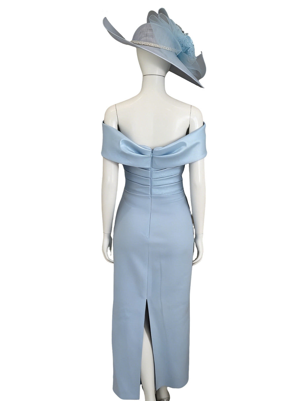 Pénélope | Robe Maxi Satinée Épaules Dénudées