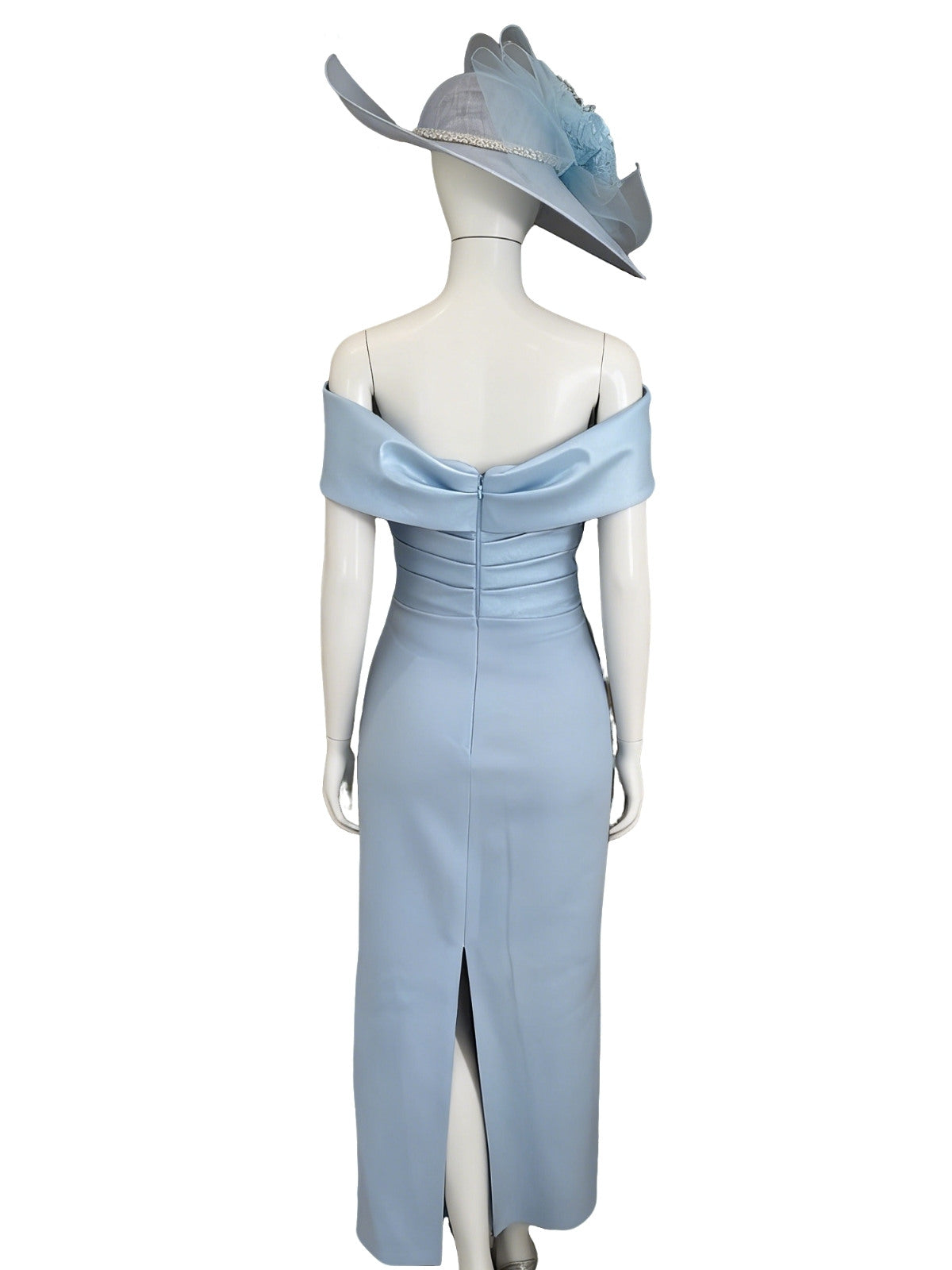 Pénélope | Robe Maxi Satinée Épaules Dénudées
