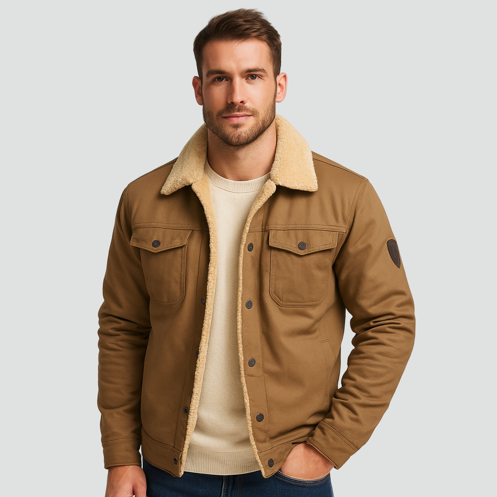 Armand | Veste Teddy Boutons-Pression Poches Poitrine