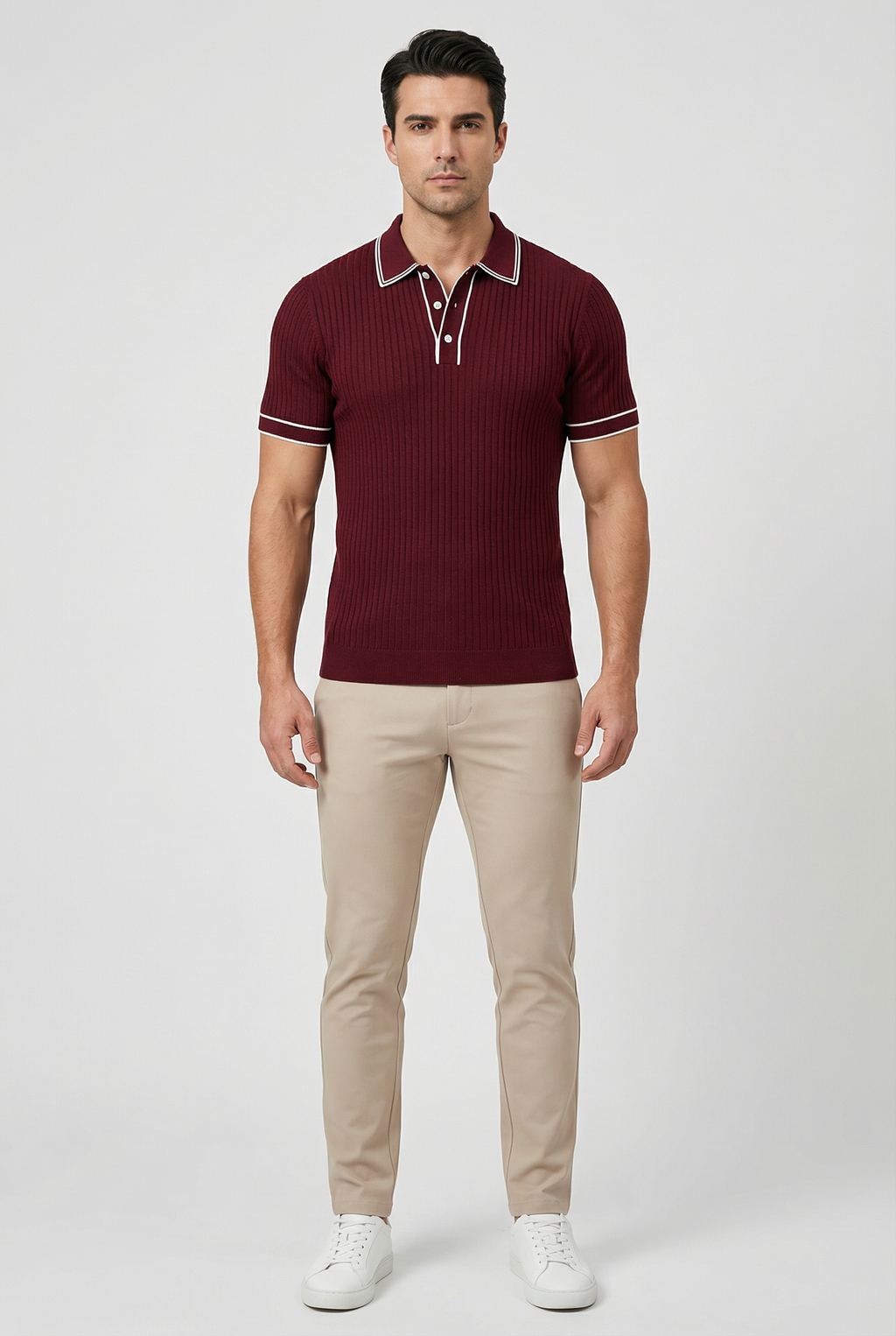 Roger | Polo Maille Col Contrasté