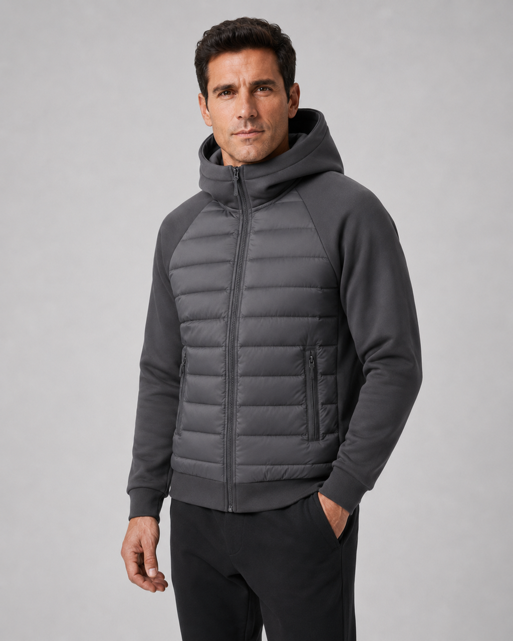 Aymeric | Veste à Capuche Zippée Hybride
