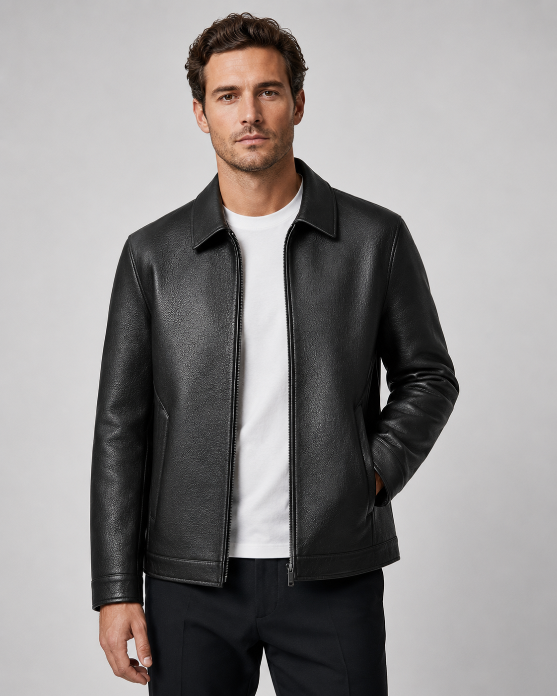 Loïc | Blouson Simili Cuir Zippé