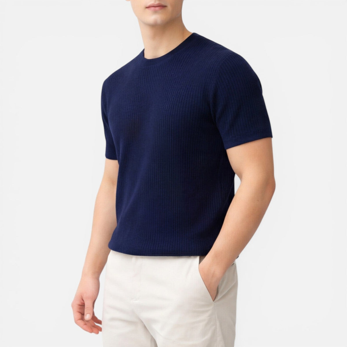 Jérôme | T-Shirt Maille Côtelée Slim