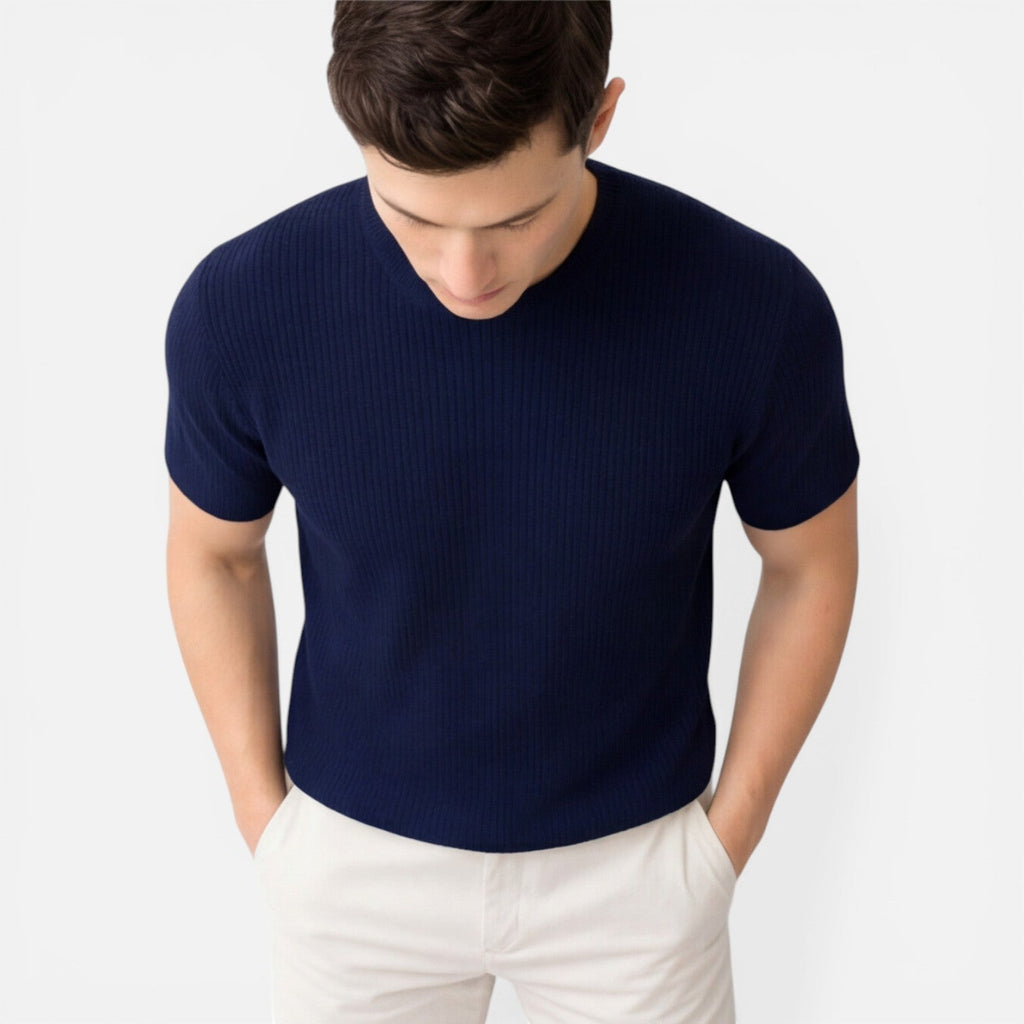 Jérôme | T-Shirt Maille Côtelée Slim