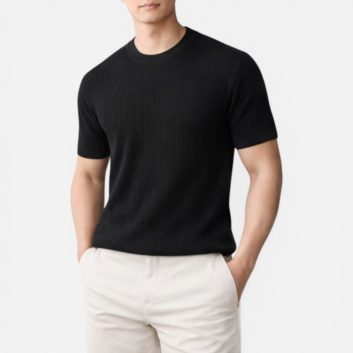 Jérôme | T-Shirt Maille Côtelée Slim