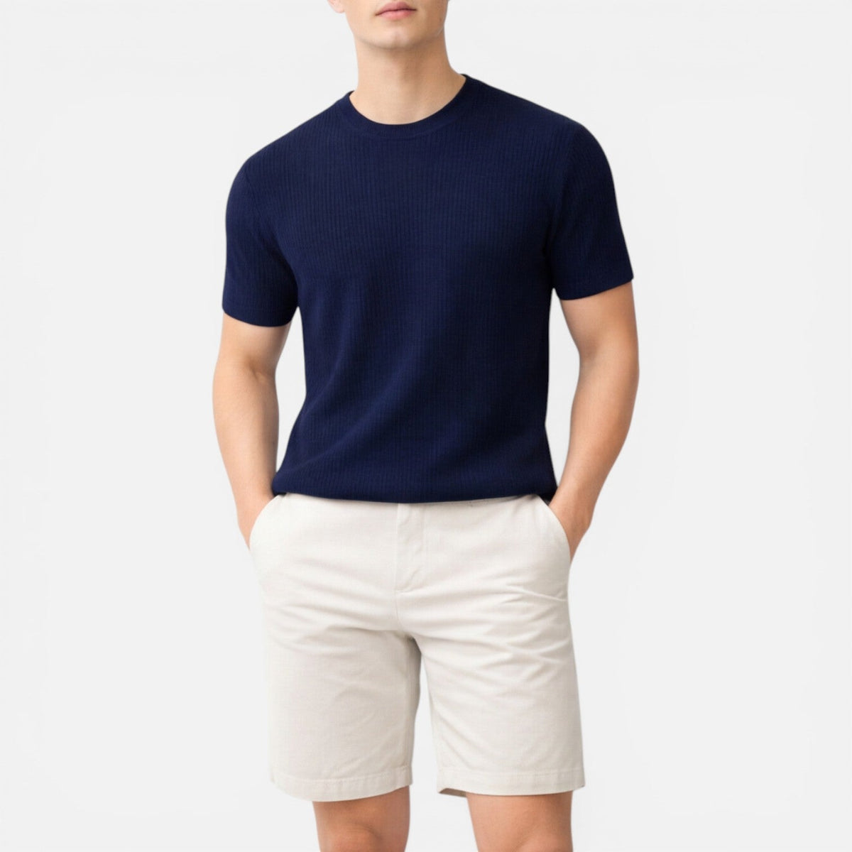 Jérôme | T-Shirt Maille Côtelée Slim