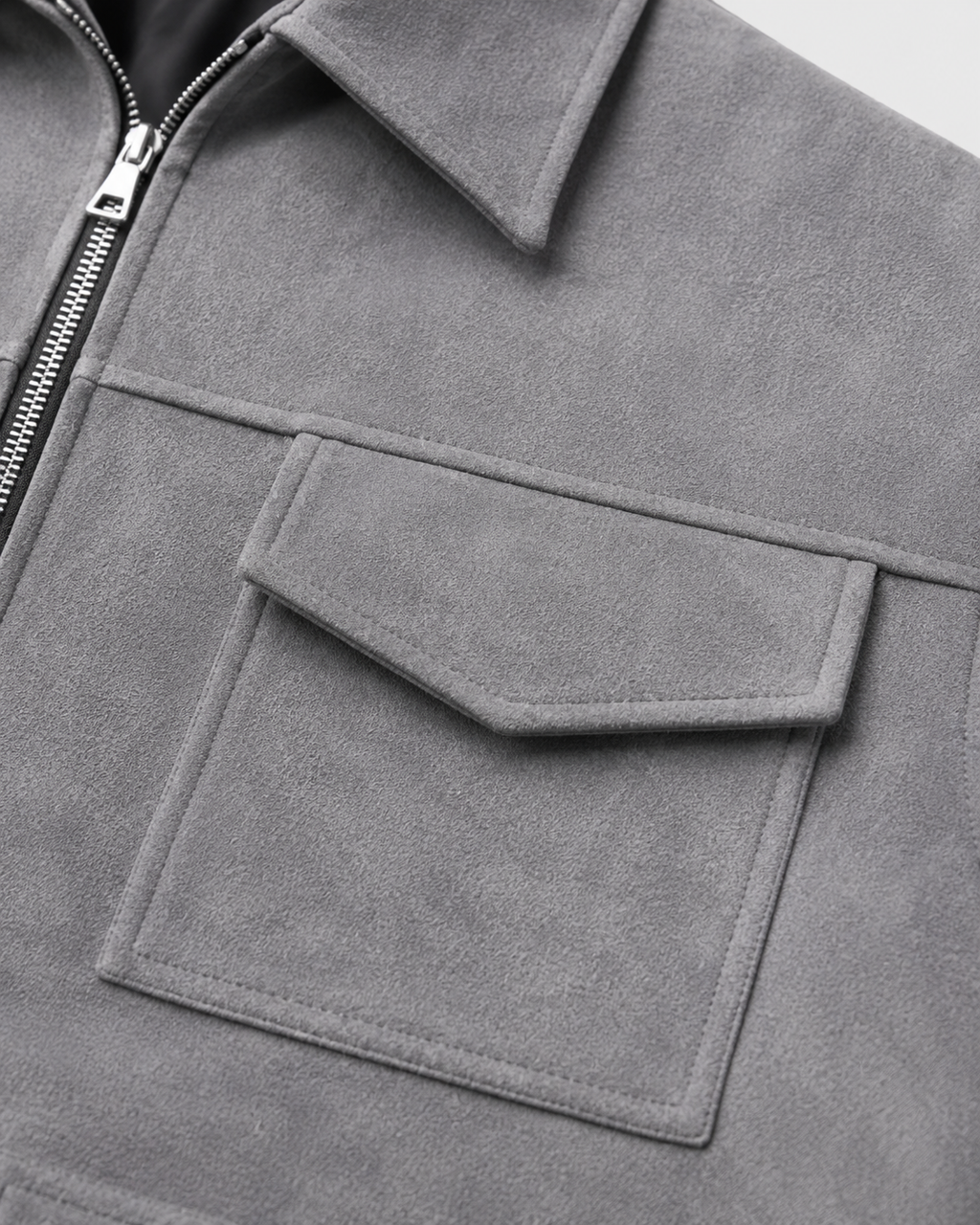 Aurèle | Veste Utilitaire Aspect Suédine