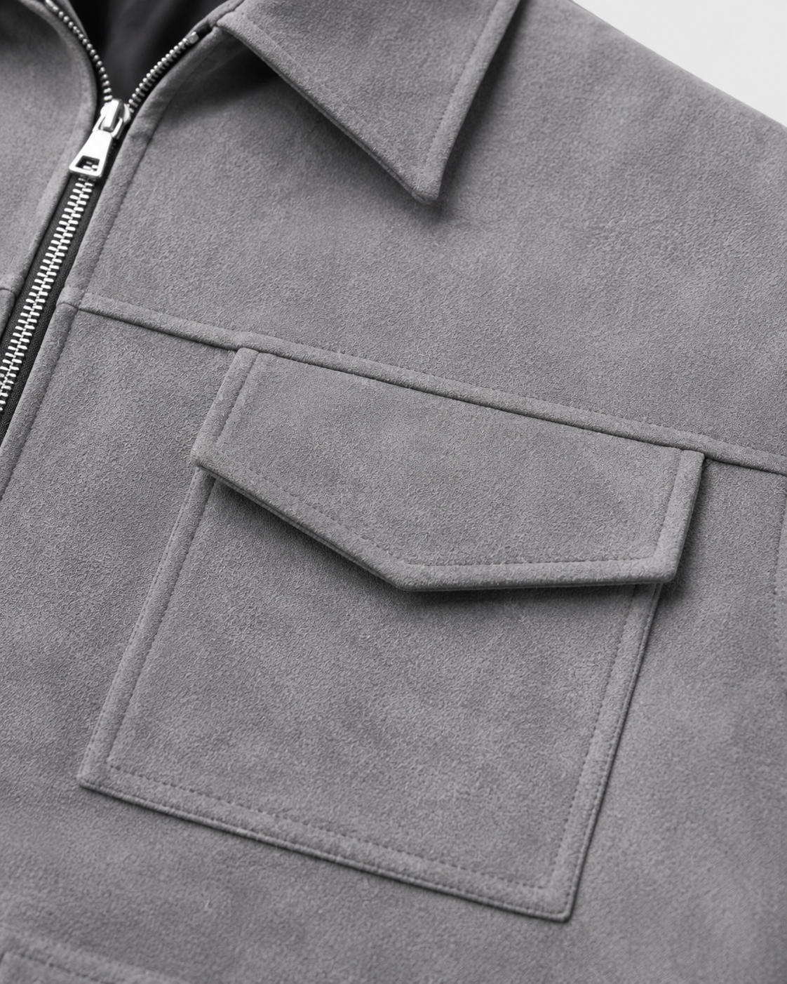 Aurèle | Veste Utilitaire Aspect Suédine