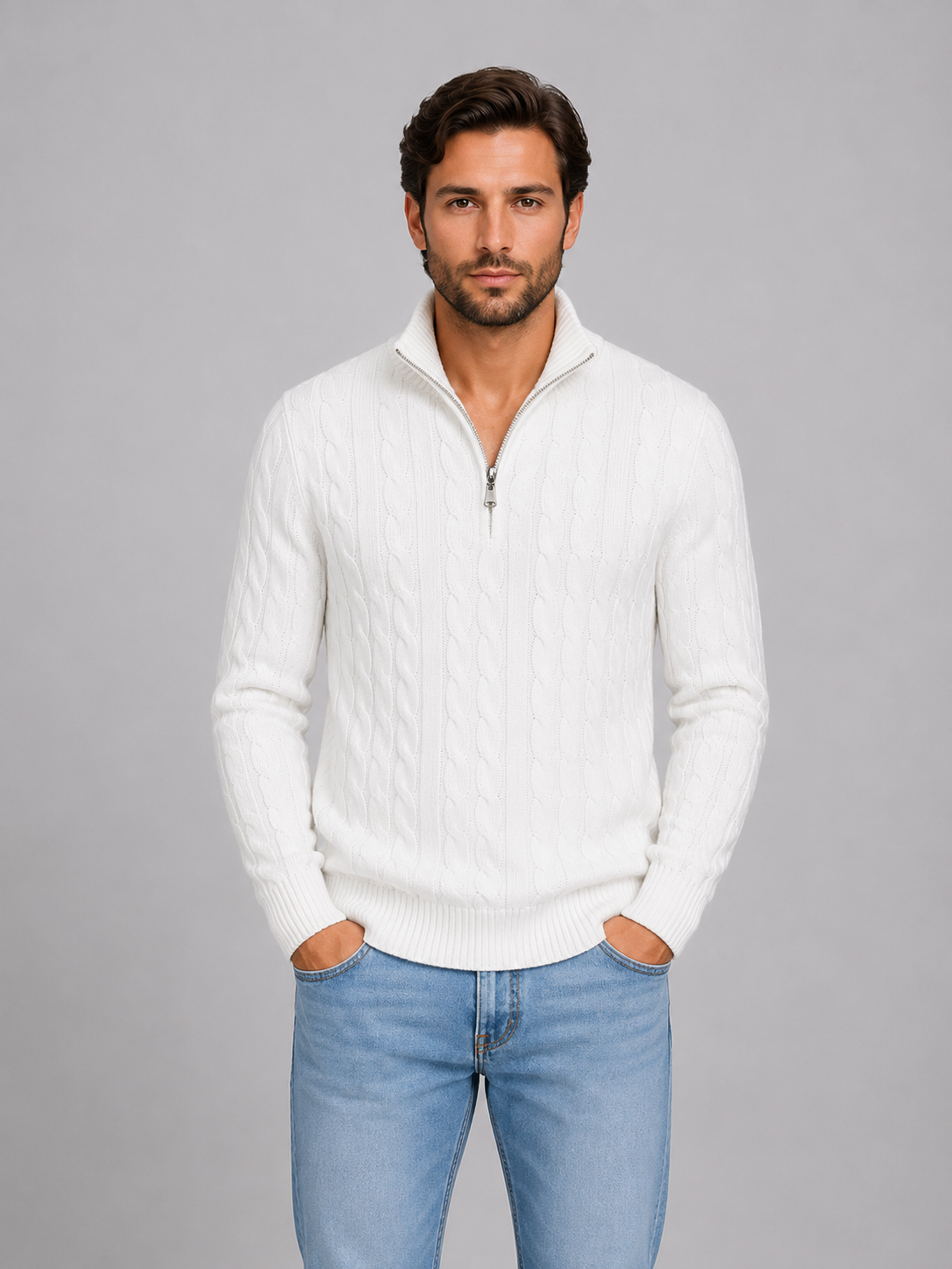 Didier | Pull Col Zippé Torsadé