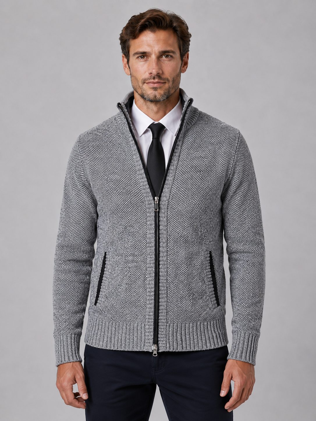 Séverin | Gilet Zippé Col Cheminée