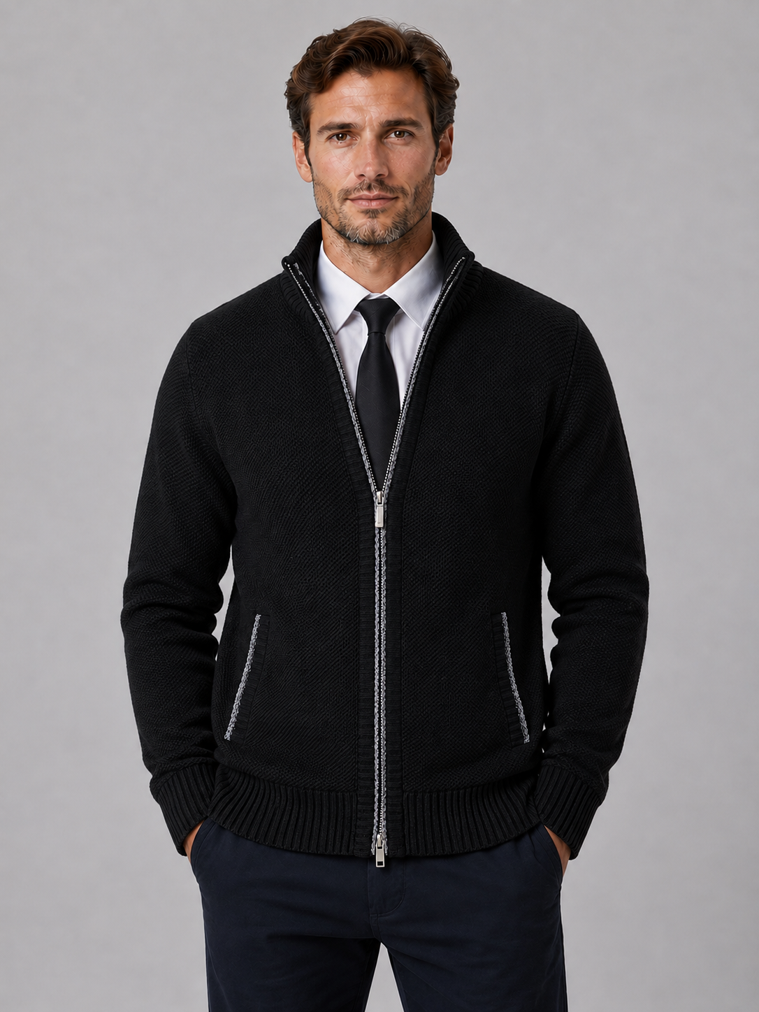 Séverin | Gilet Zippé Col Cheminée