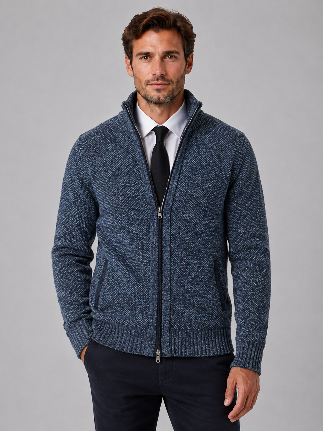 Séverin | Gilet Zippé Col Cheminée