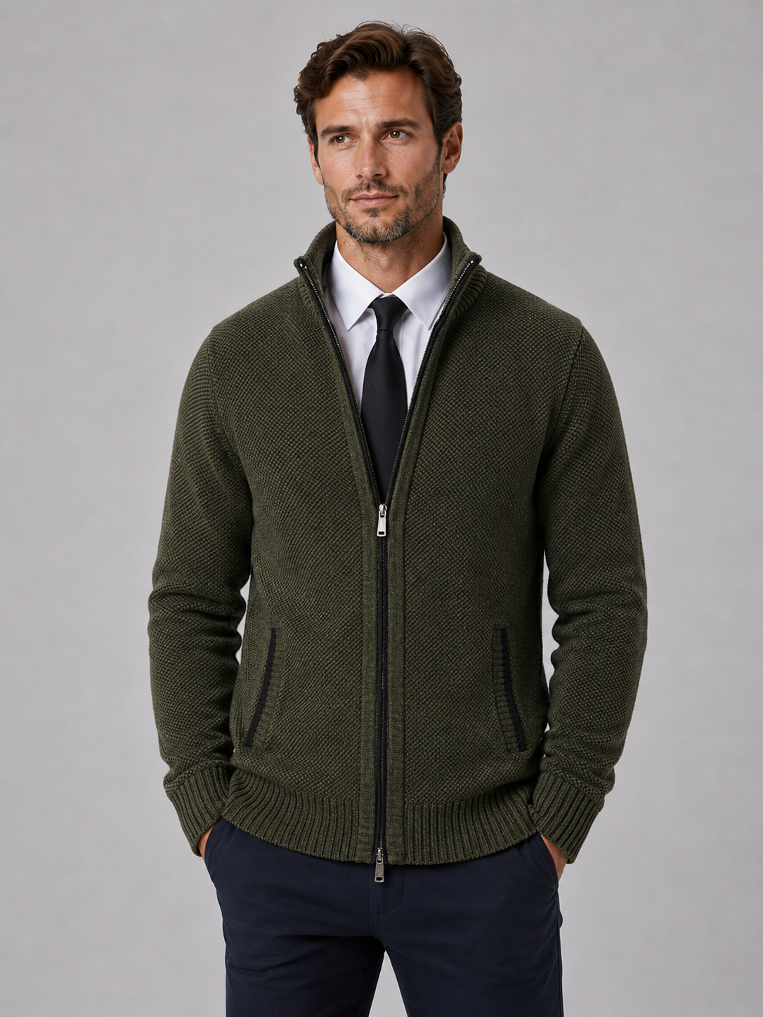 Séverin | Gilet Zippé Col Cheminée