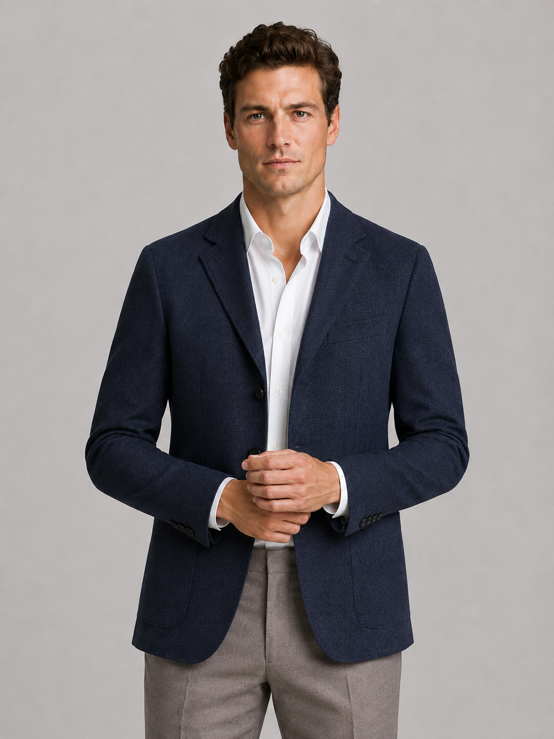 Hubert | Blazer Chevrons Smart Casual