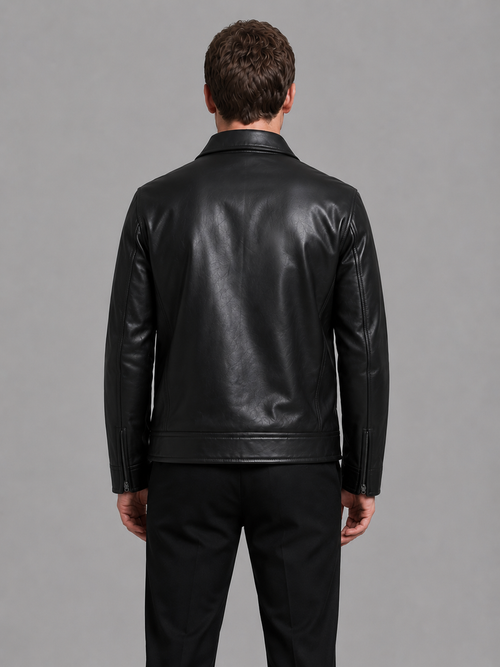 Bastien | Veste Aspect Cuir Zippée