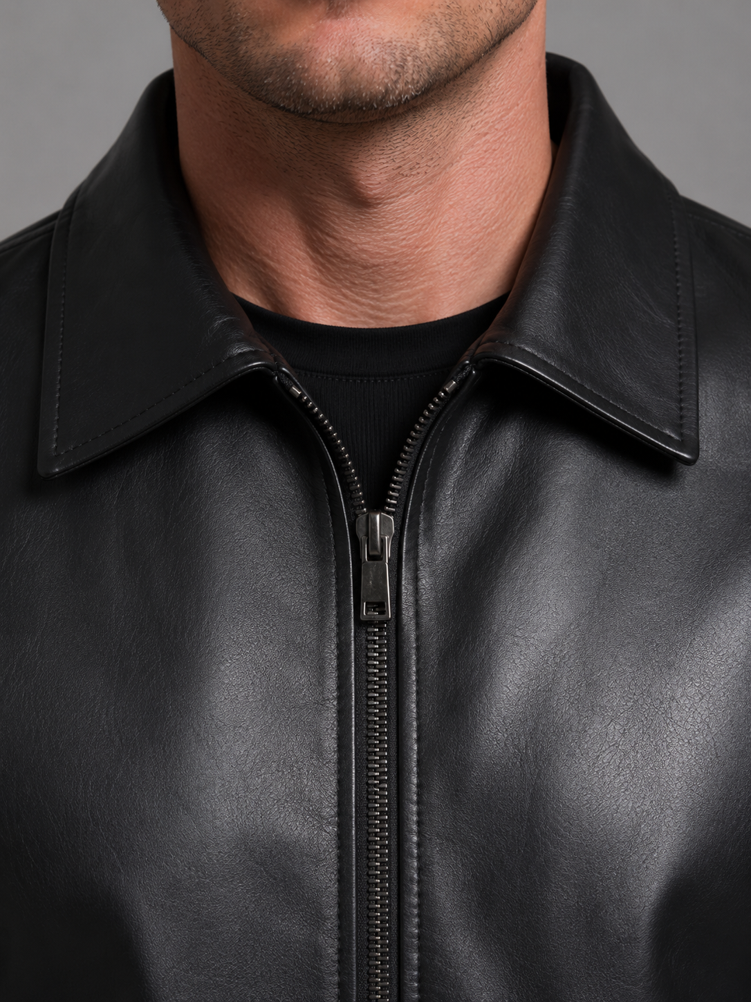 Bastien | Veste Aspect Cuir Zippée
