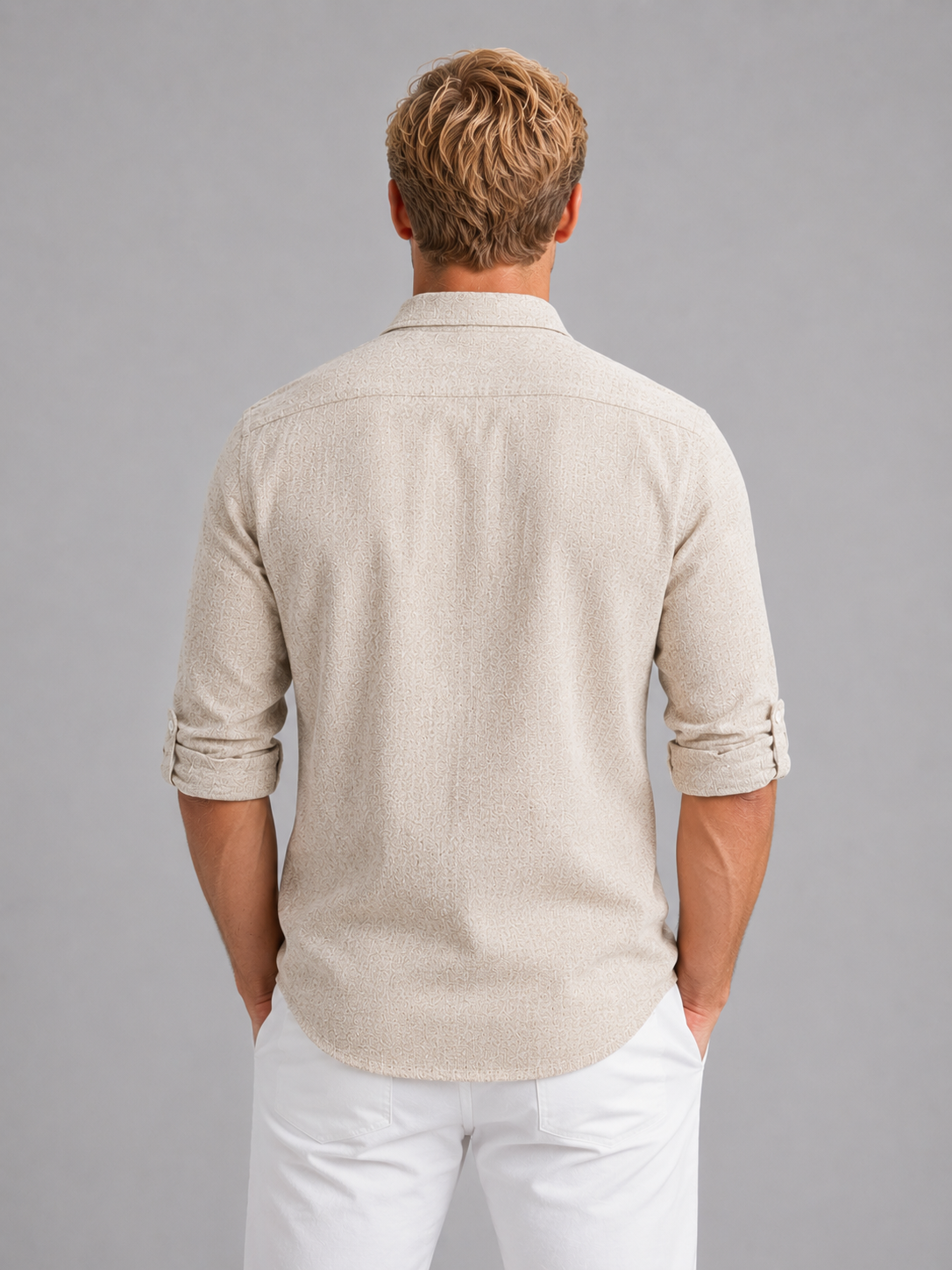 Yohan | Chemise Aspect Lin Manches Longues