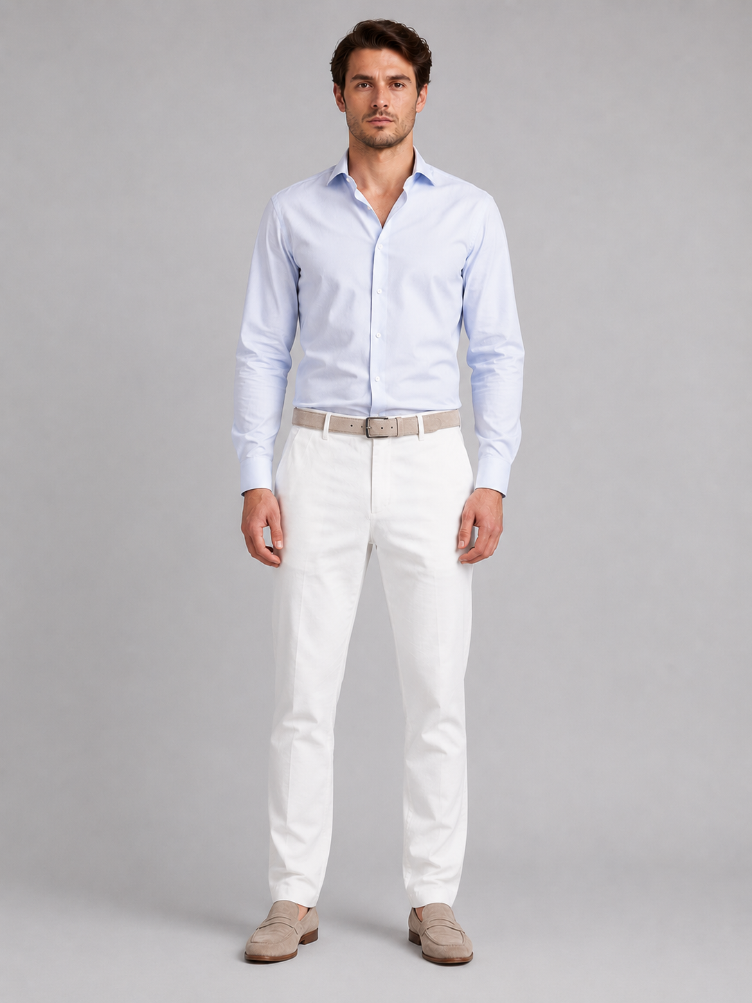 Eliott | Pantalon Aspect Lin Coupe Droite