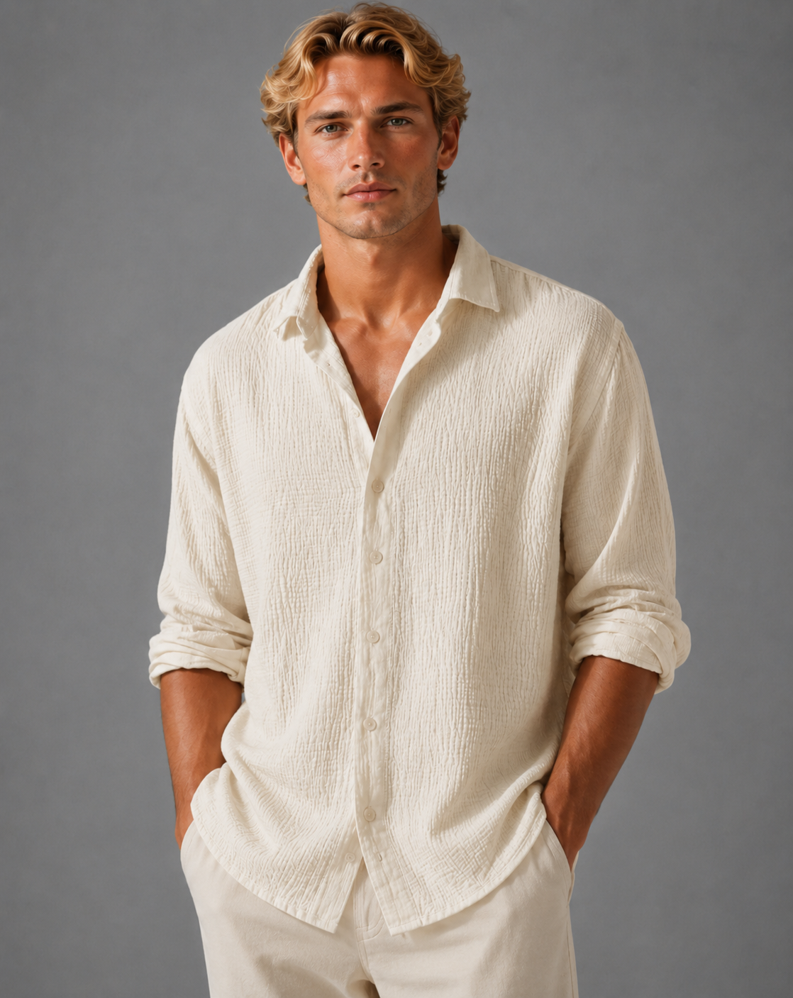 Aristide | Chemise Texturée Boutonnée