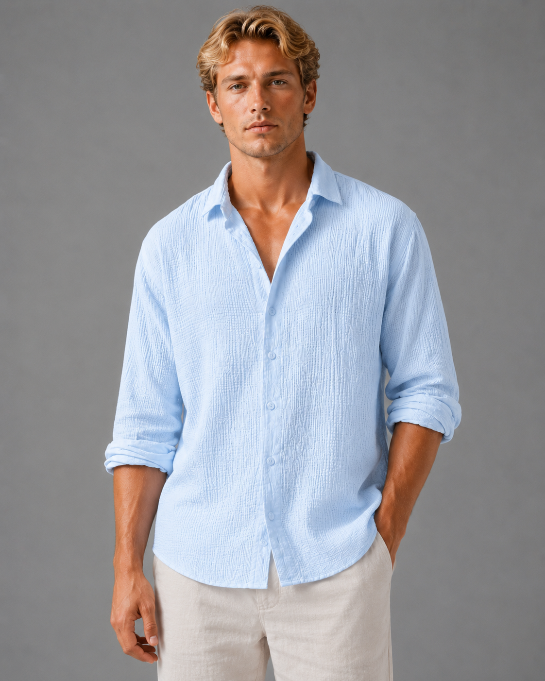 Aristide | Chemise Texturée Boutonnée