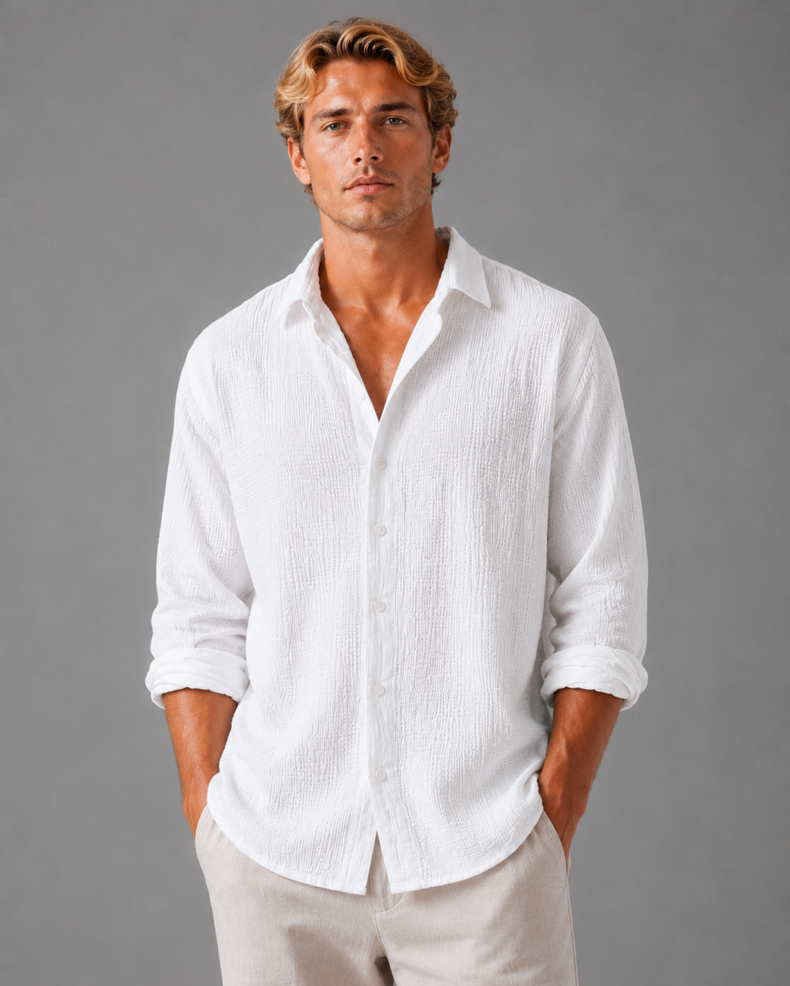 Aristide | Chemise Texturée Boutonnée