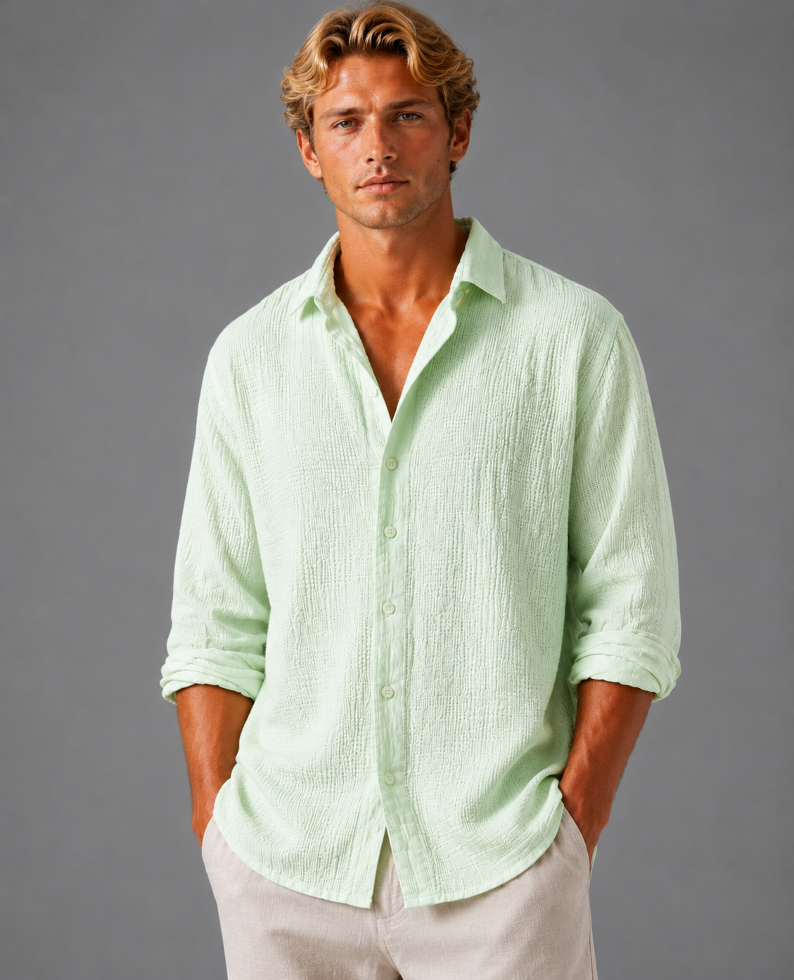 Aristide | Chemise Texturée Boutonnée