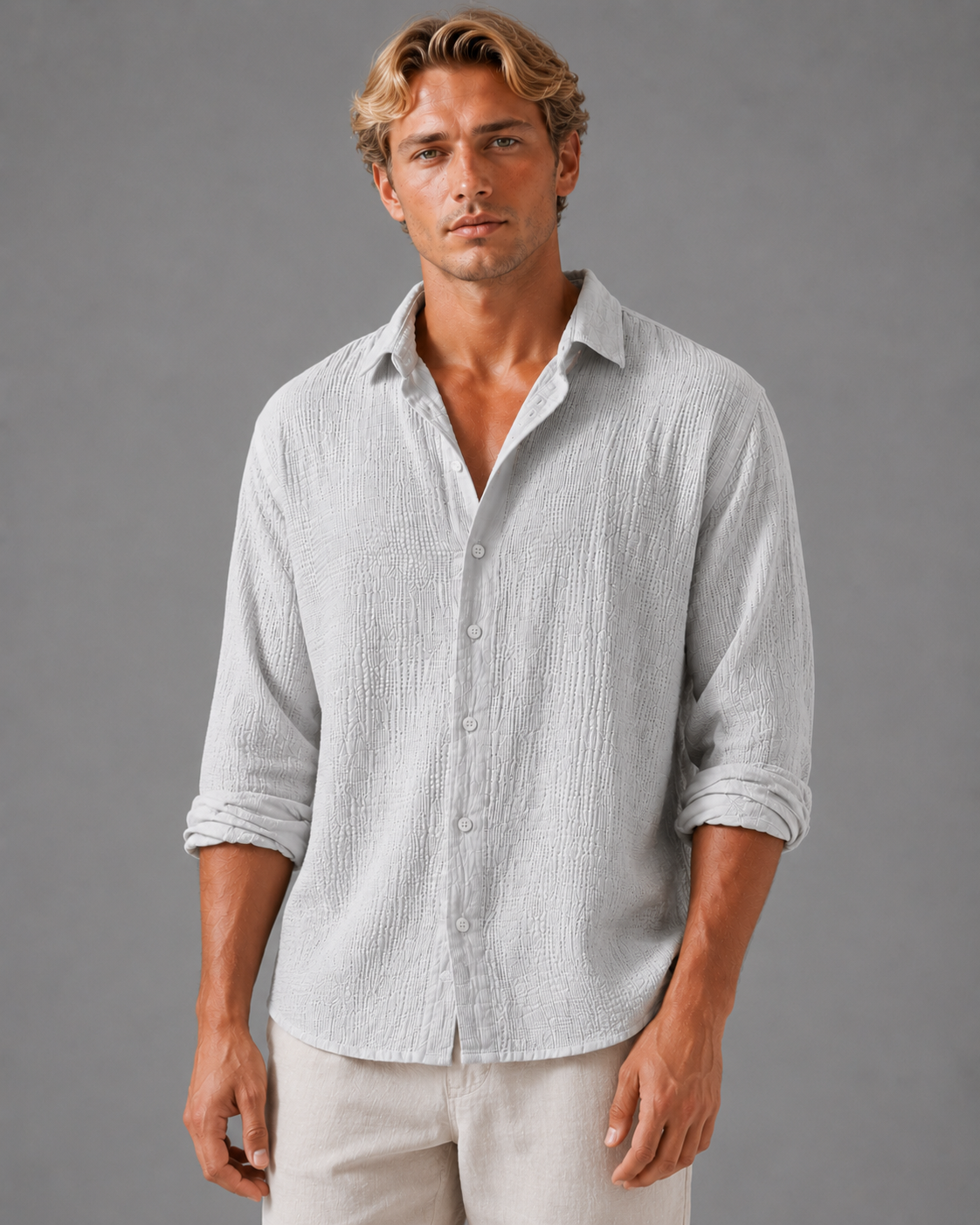 Aristide | Chemise Texturée Boutonnée