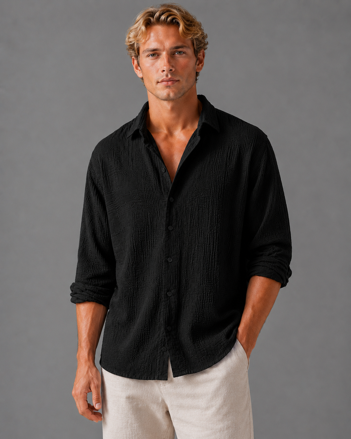 Aristide | Chemise Texturée Boutonnée